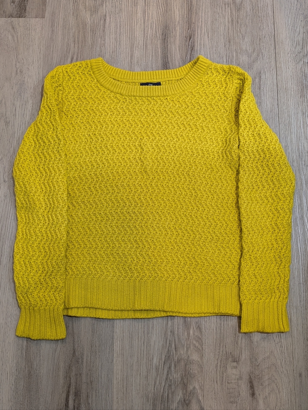 Gap Bright Yellow Cable Knit Sweater - Size Medium